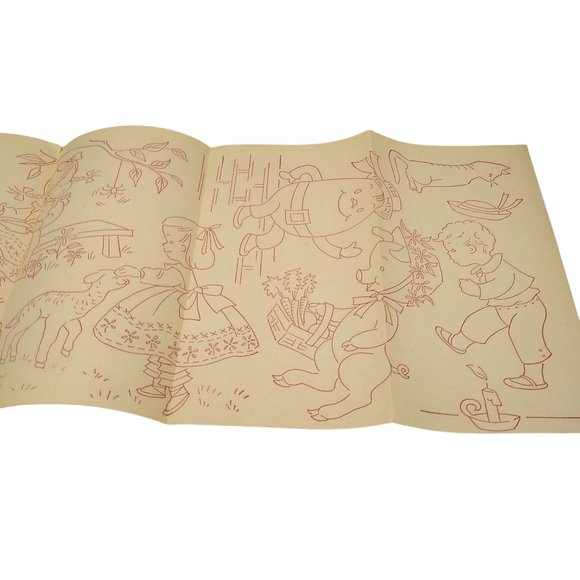 Vintage Nursery Rhyme Transfer Patterns, MCM Workbasket Iron On Transfers, 1960s - Picture 2 of 4